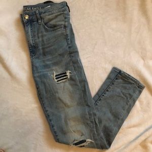 AEO High Rise Jeggings—Ripped